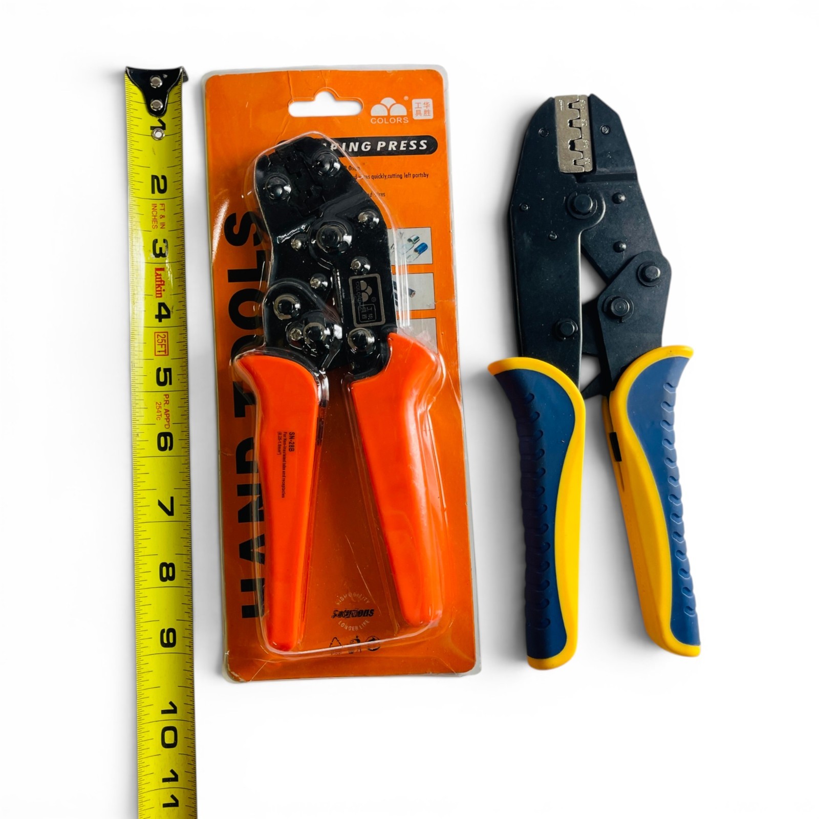 Haisstronica Ratcheting Crimper Lot SN-28B Colors Crimping Press, 2 Pcs Set