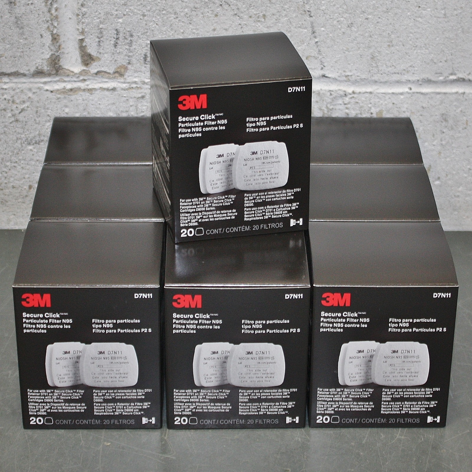 EXPIRED 02/2026 – (200) 3M Secure Click Mask Filters D7N11, N95, Particulate
