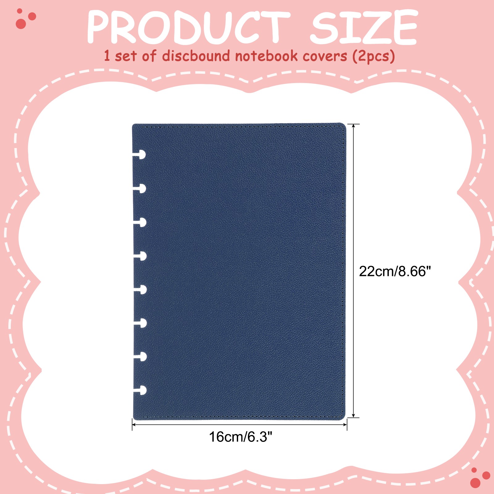1 Set Discbound Notebook Cover, A5 Cover, Blue