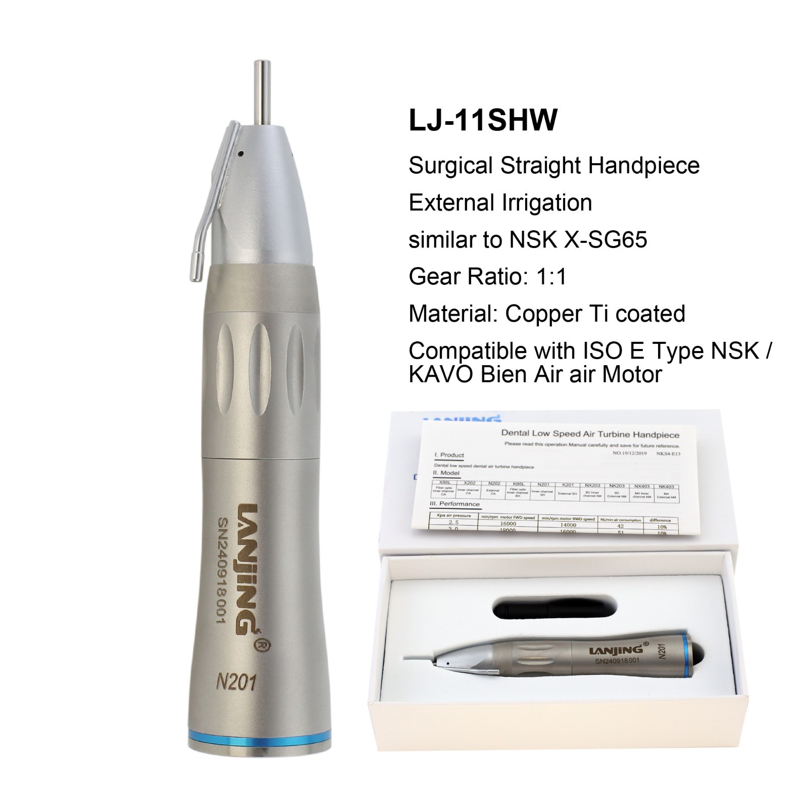 COXO Dental Implant Handpiece 1:1 1:2 20° Angle Surgical Straight Attachment NSK