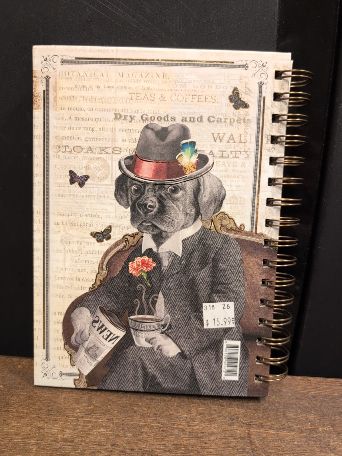 Punch Studio Spiral Notebook 104 Lined Pages. Puppy On Front Cover New Cute