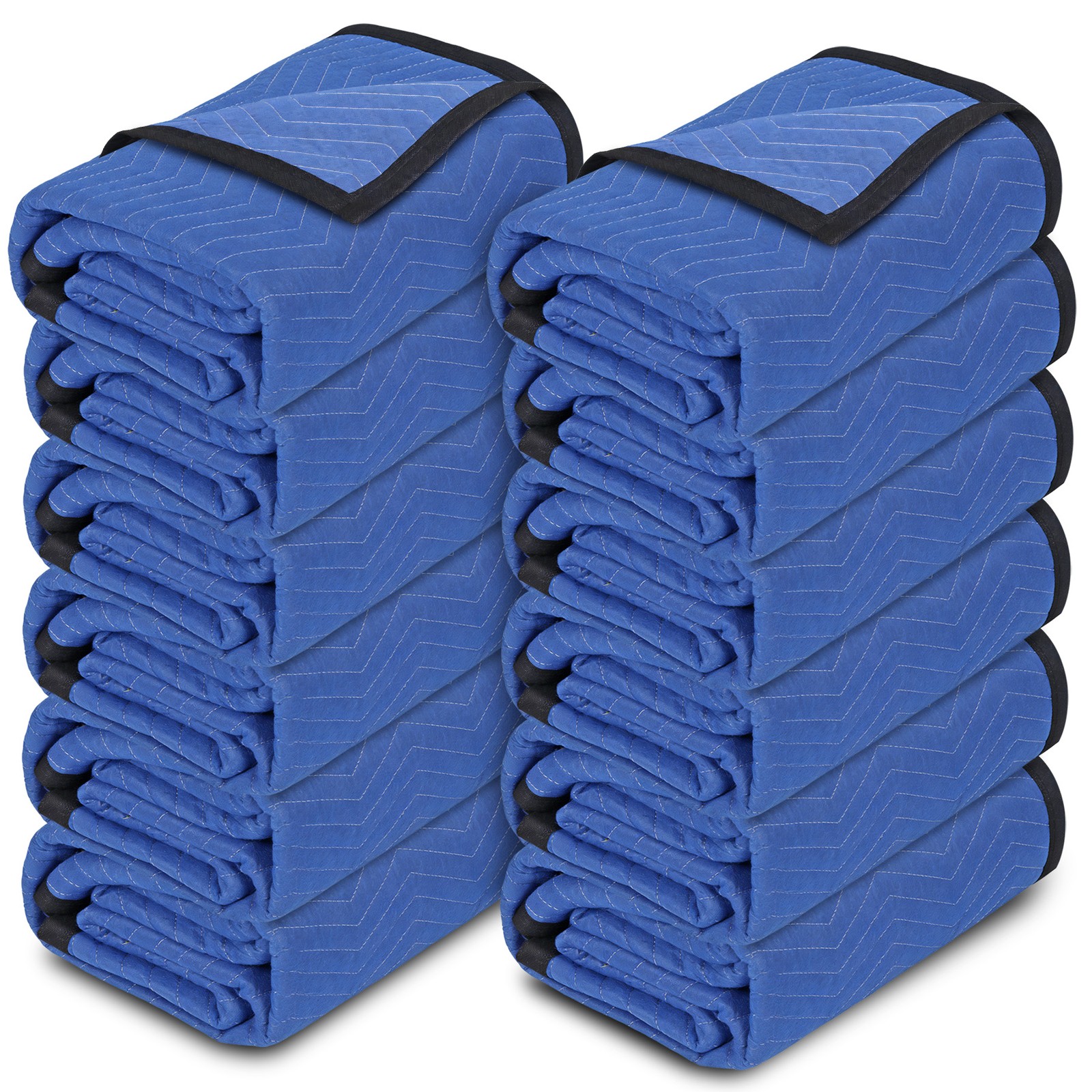 12 Heavy Duty Moving Packing Blankets Ultra Thick Pro 72″x80″ Furniture Pad Blue