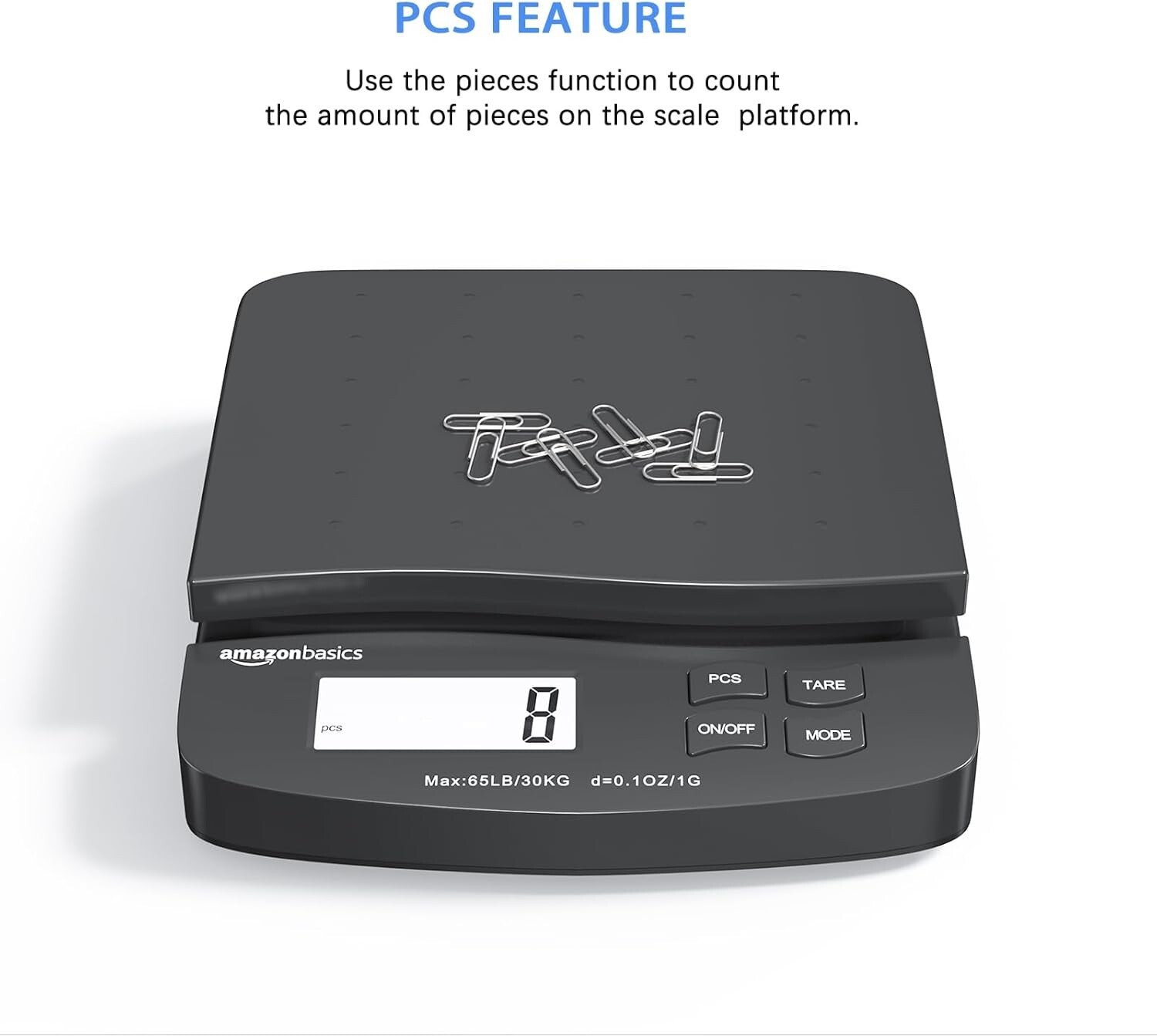 Extra Large LCD Digital Table Top Scale – 65 lb Max, Perfect for Shipping Needs