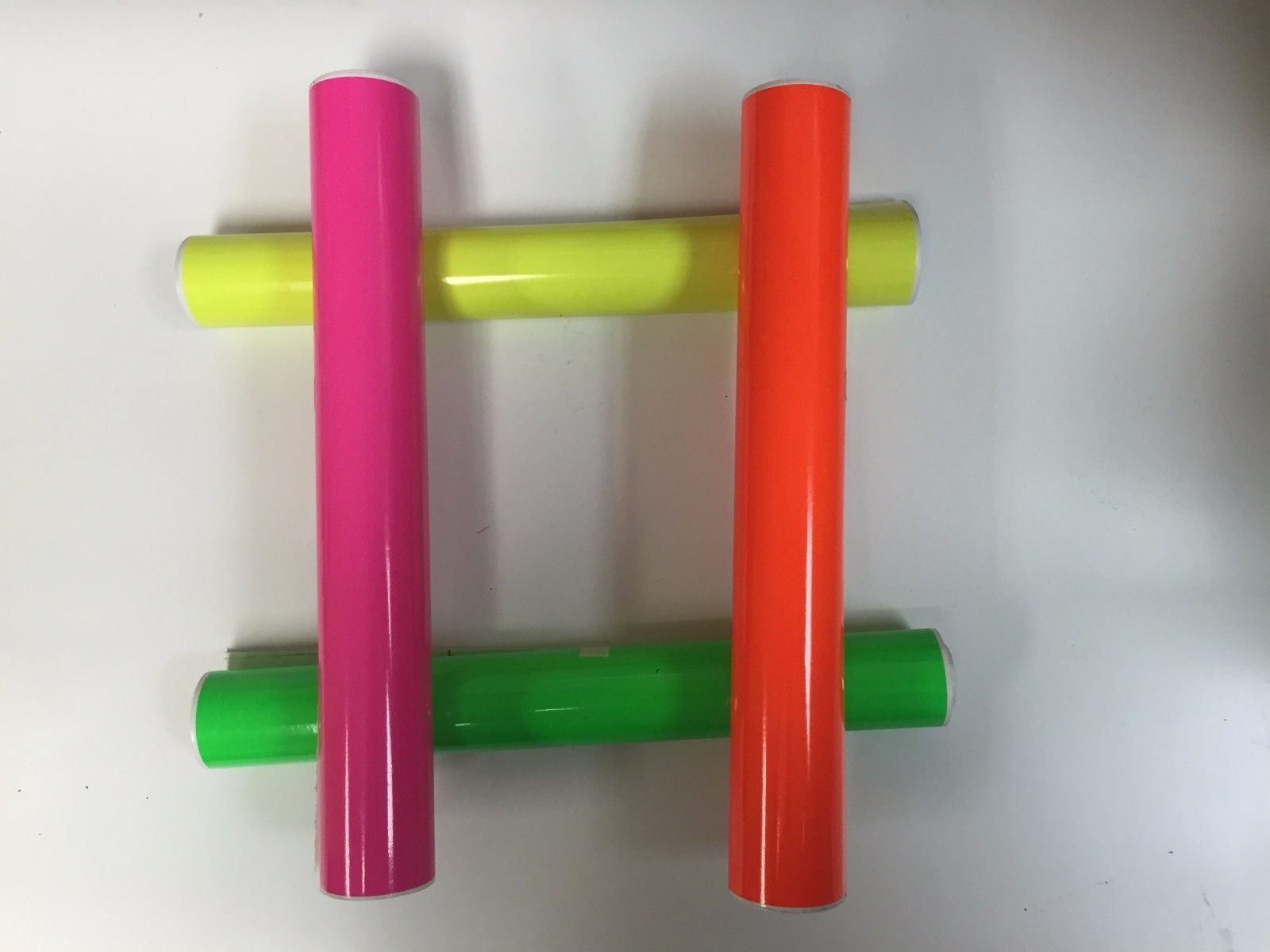 1 Roll Fluorescent Vinyl Yellow 24″ x 10 Feet Free Shipping Total 24.99