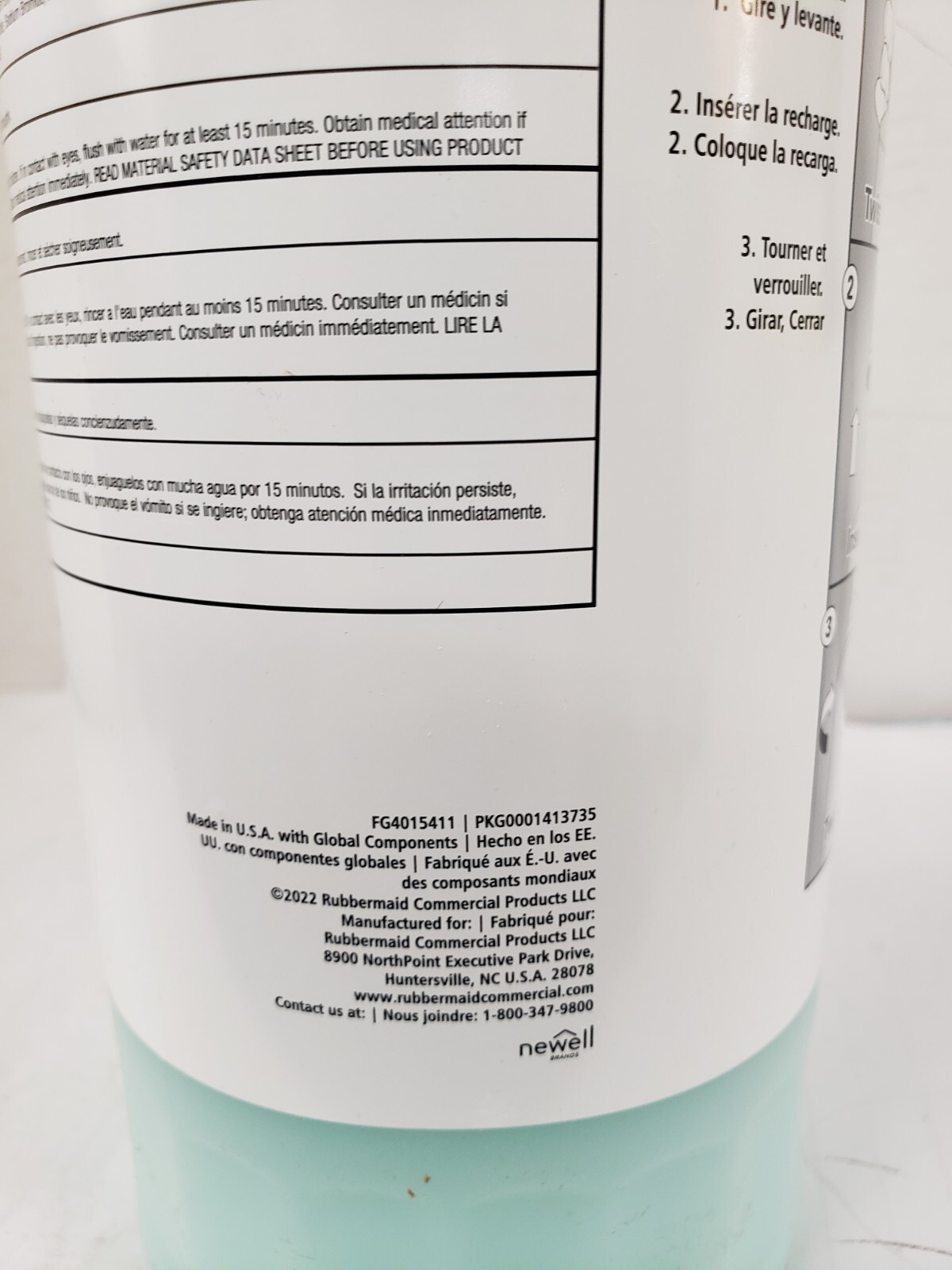 Cs/4 Rubbermaid FG4015411 Moisturizing Lotion Hand Soap 1,600ML One Shot