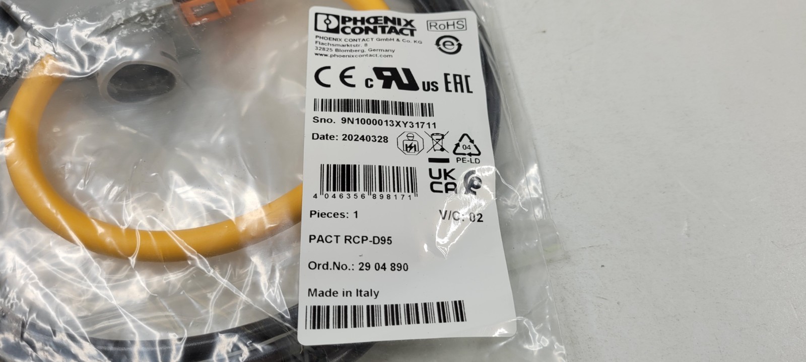 Phoenix Contact 2904921 PACT RCP-4000A-1A-D95 – Current Transformer