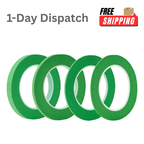 4 Rolls Fine Line Tape Green 1/16 1/8 1/4 1/2 Inch x 52 Yard Automotive