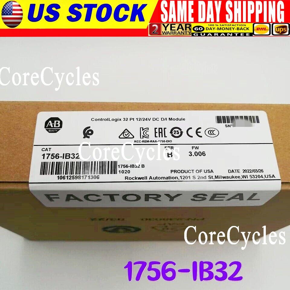 NEW- Allen Bradley 1756-IB32 AB SER B CONTROLOGIX 32 PT DC INPUT MODULE US USA