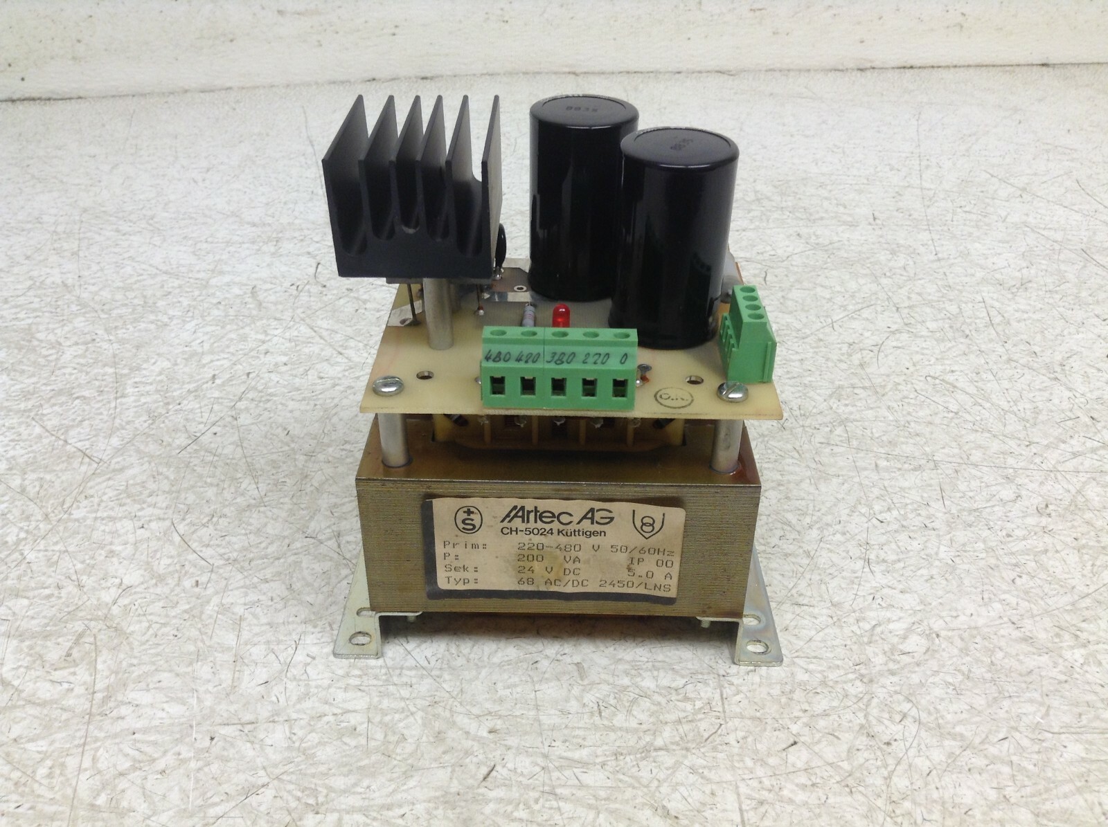 Artec AG 68 AC/DC 2450/LNS CH-5024 24 VDC 5 Amp Power Supply CH5024 (OK)