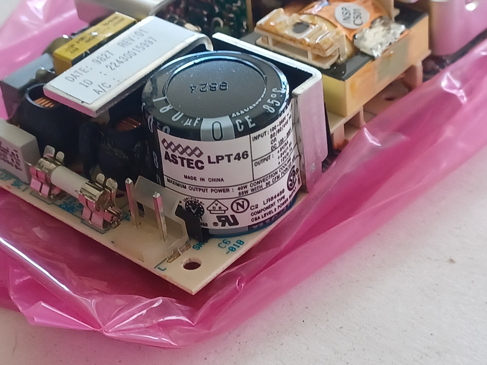 New Old Stock – Astec LPT46 Power Supply +5V4A / +24V1A / +12V.5A
