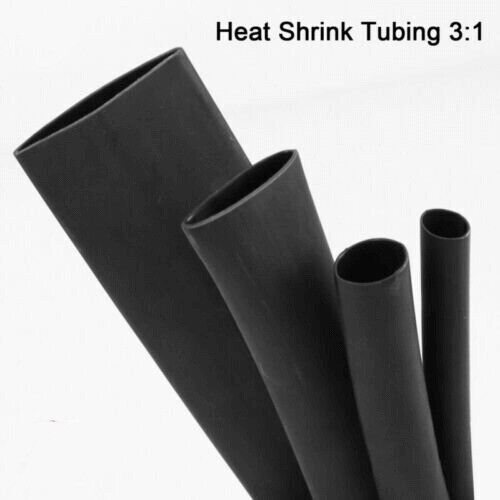 Heat Shrink Tubing 3:1 Marine Grade Waterproof Glue Adhesive Lined Black or Red