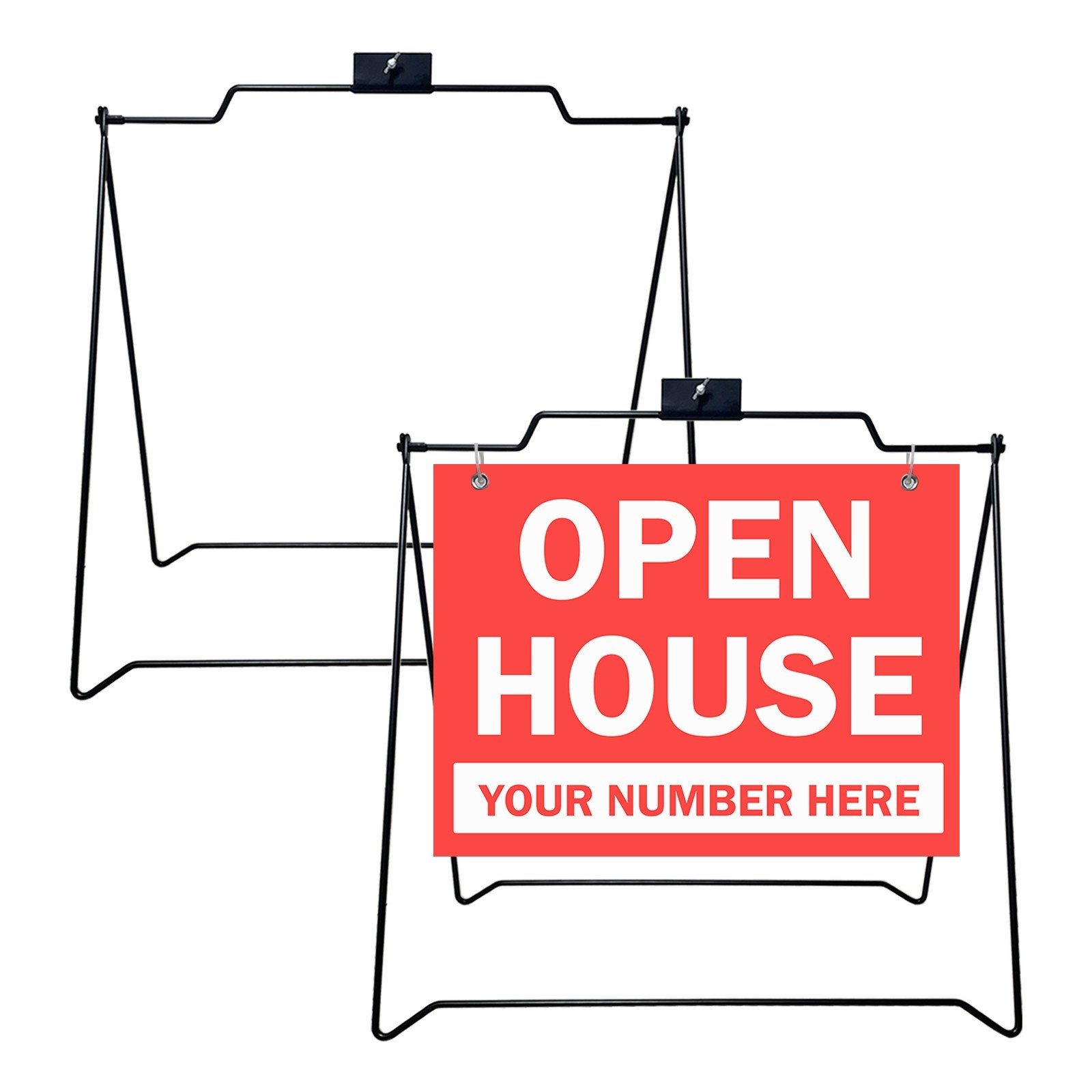 24″ x 36″ Heavy-Duty Double-Sided Folding Metal A-Frame ，Sidewalk Sign Frame