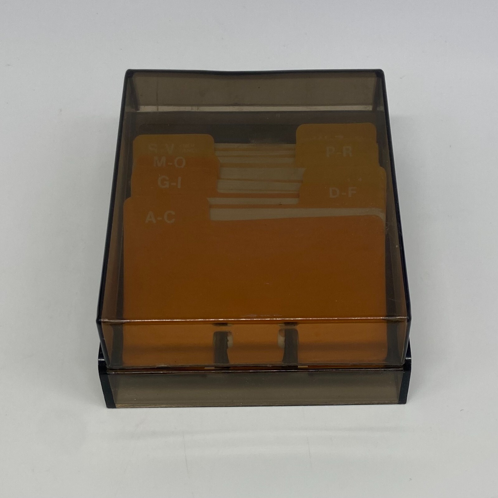 Vintage Address Phone Card File Organizer w/ Dividers Made in Hong Kong
