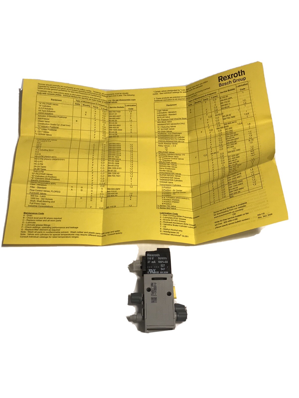 Bosch Rexroth MH20366 Pnuematic Solenoid Valve Parts… See Images