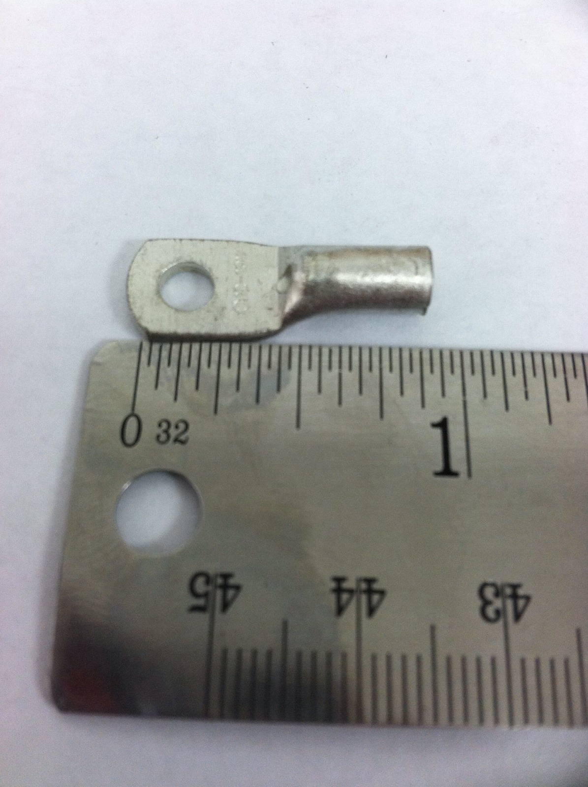 Burndy YAV10T11 Cable Lug Compression Non-Insul Tongue Terminal, 12-10 Awg 6-8