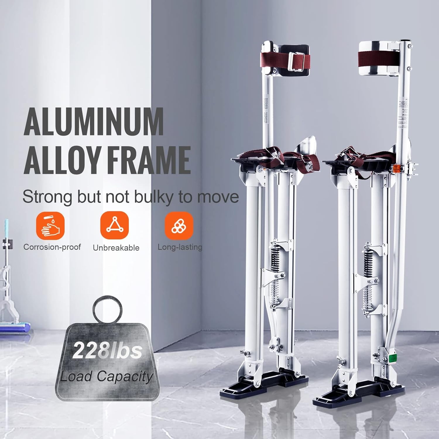 Zancos De Yeso Aluminio 24-40 Pulgadas Drywall Still Ajustable Dura Para Pintar