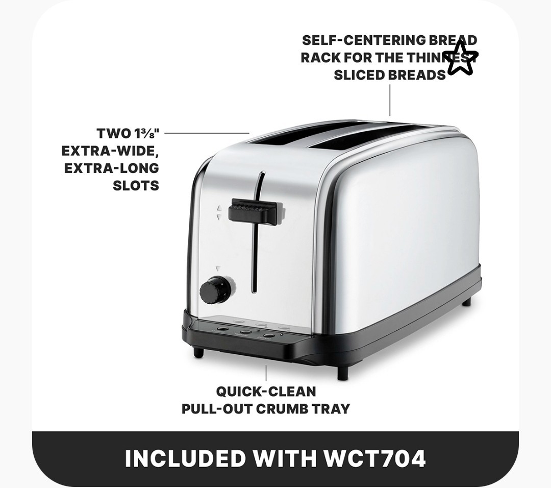 Waring Commercial WCT704 4-Slice 2-Slot Toaster