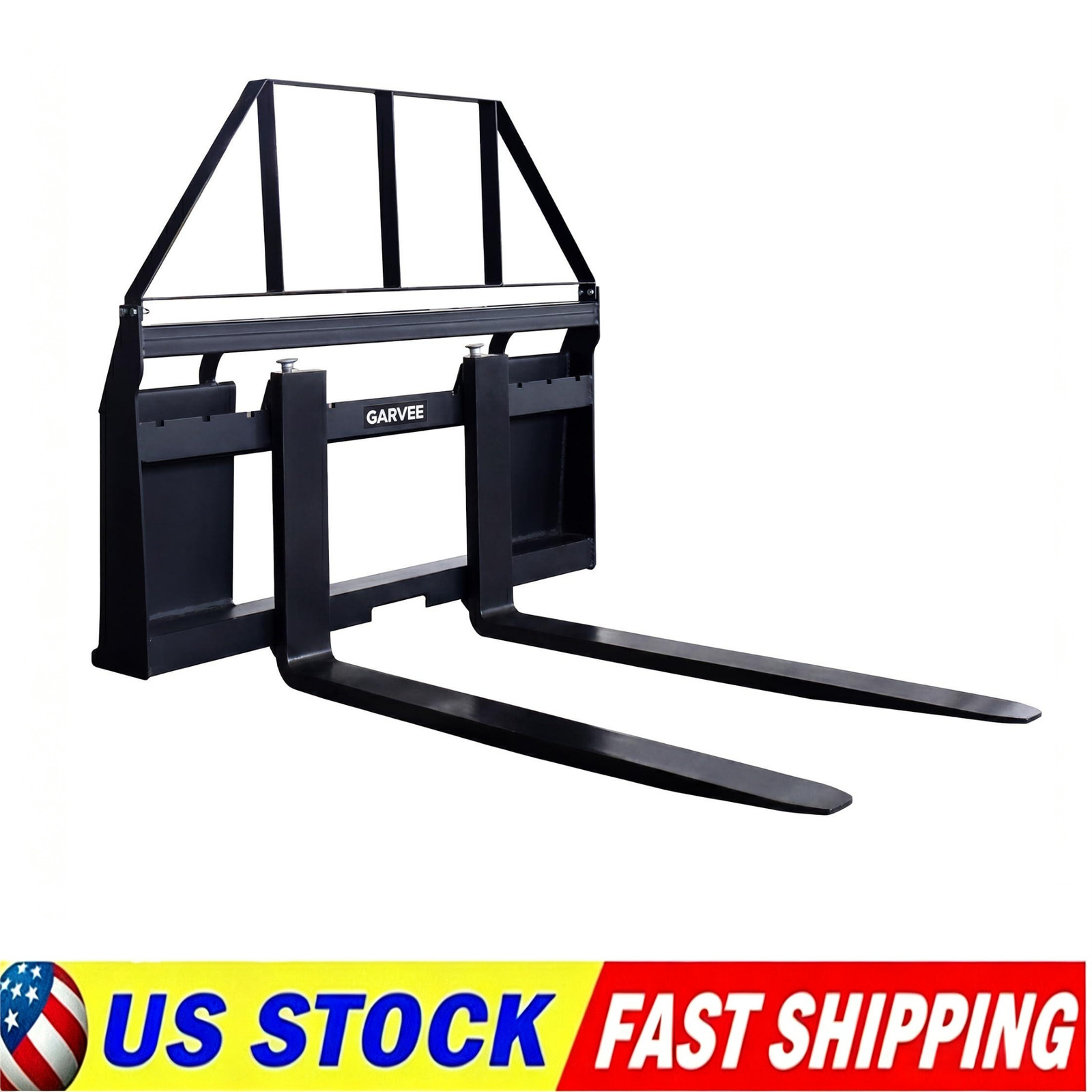 45″ Pallet Fork Frame with 48″ Fork Blades Universal Skid Steer Pallet Fork Atta