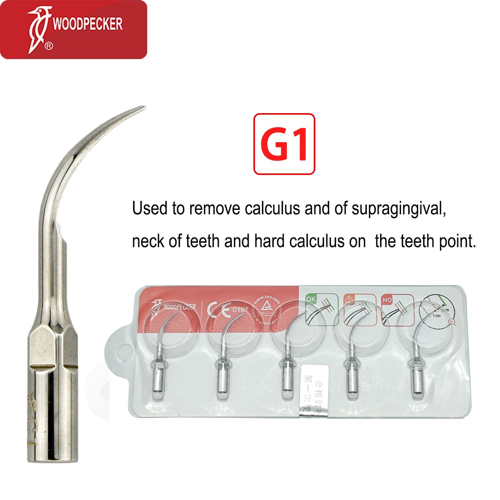 Woodpecker Ultrasonic Piezo Scaler Handpiece HW-5L LED HW-3H Tips for Clinic