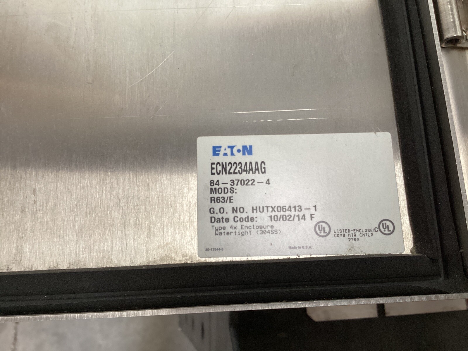 Eaton ECN2234AAG Combo Non-reversing Starter sz.3 HMCP 100 Amp