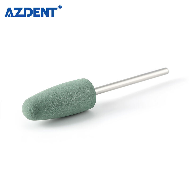 Dental Resin Base Acrylic Polishing Kit 6pcs HP Silicone Polisher+2pc Carbide