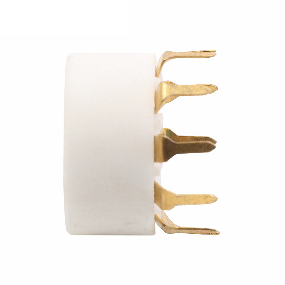 16Pcs 9 Pin Ceramic Tube Socket for 12AX7 EL84 5670 6922 12AU7 Audio PCB Mount