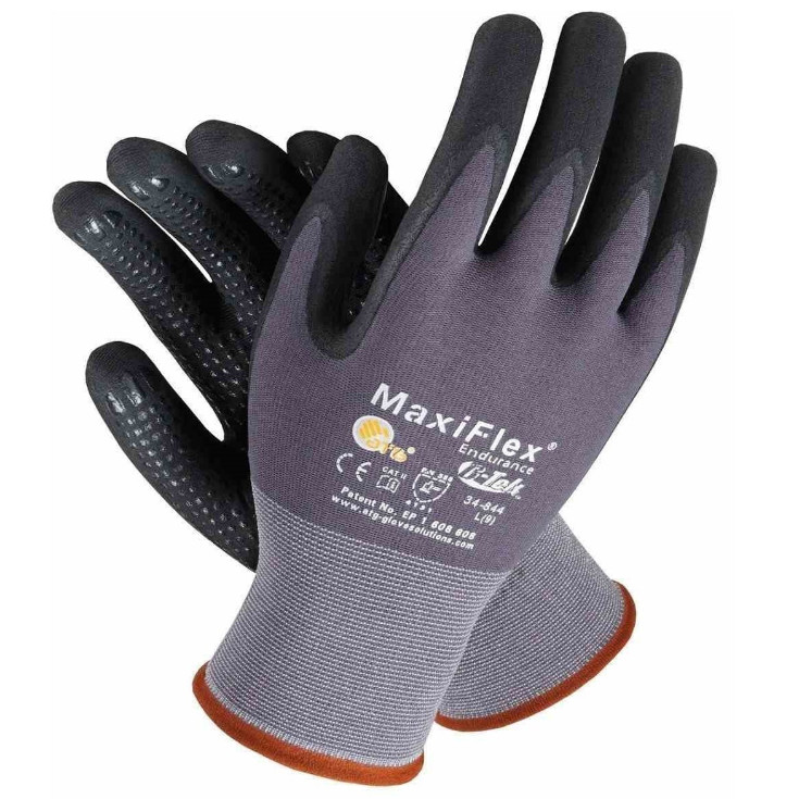 MaxiFlex Endurance Seamless Knit Nylon Glove w/ Nitrile Coated MicroFoam Grip