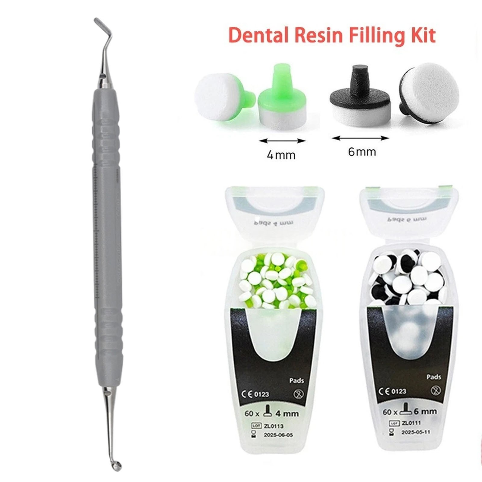 Dental OptraSculpt Foam Pads Kit Veneer Composite Resin Filling Spatula Handle