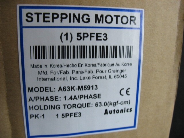 AUTONICS A63K-M5913 STEPPING MOTOR, 5.5V DC/Phase, 5PFE3, USA SHIP -NEW IN BOX-