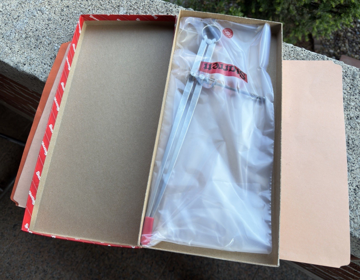 New! STARRETT No. 83B-12 Spring-Type Dividers W/Flat Legs; 12.0” Size & Capacity