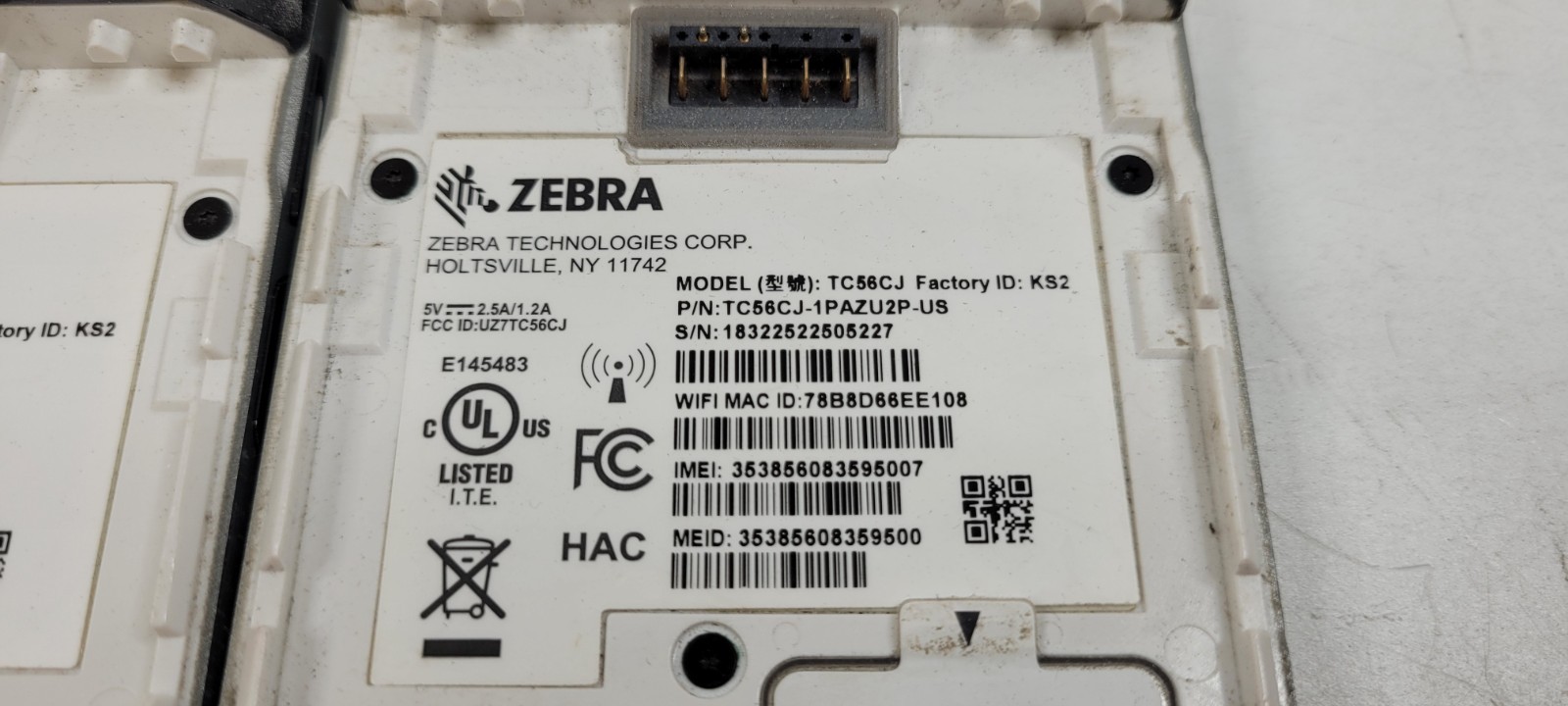 (QTY. 8) Zebra Handheld Computer Barcode Scanner TC56CJ TC56CJ-1PAZU4P-25