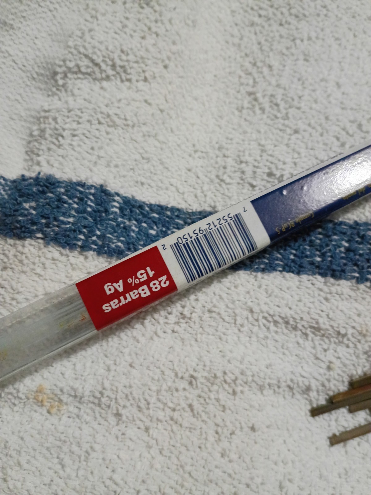 95150 Lucas Milhaupt Sil Fos Silvaloy 15% Silver Solder 28 Rods 1 pound solder