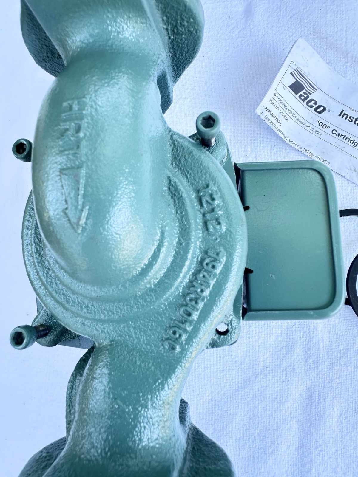 Taco 007-F5 Cast Iron Circulator, 1/25 HP Open Box Missing 1 Screw- See Photos