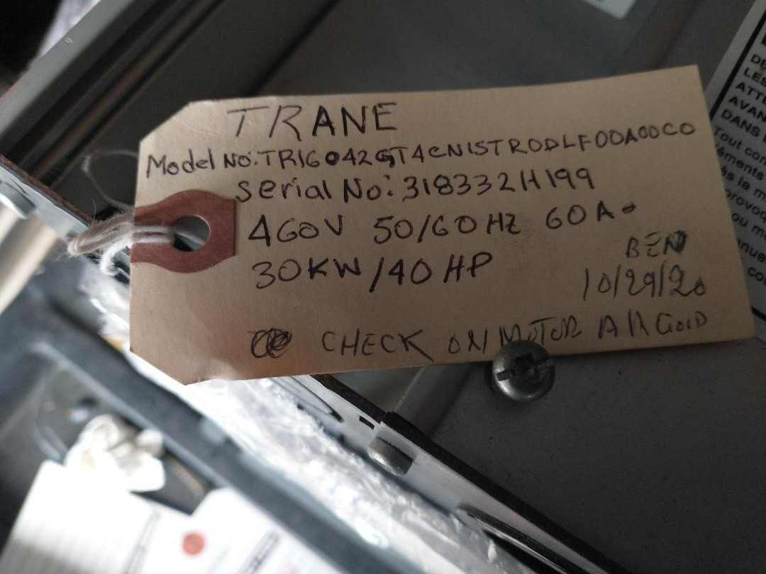 TRANE Danfoss 178B5550 TR16042GT4CN1STR0DLF00A00C0 30 KW 60A 40HP VFD Working