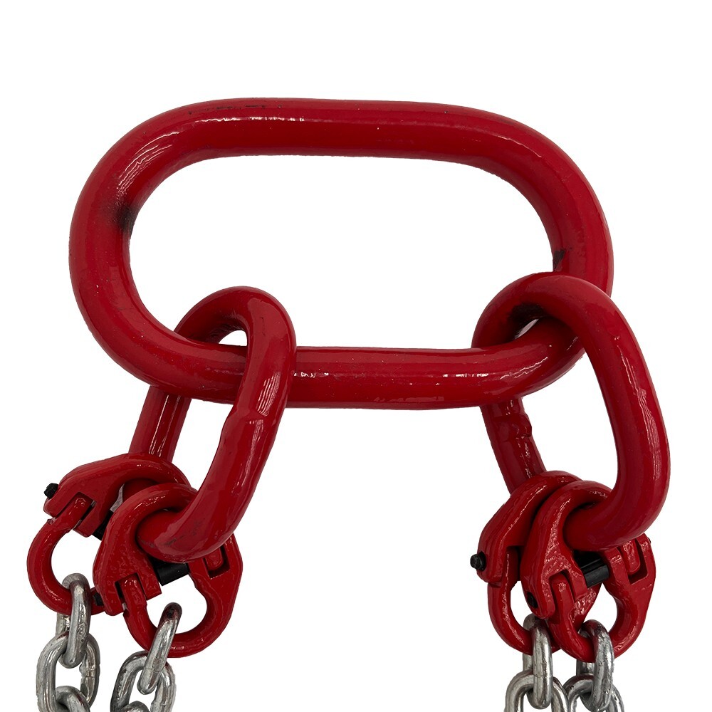 4.9FT Chain Sling 4Legs with Sling Hooks Grade Chain Hoist Lifts G80 1.5m 8800lb