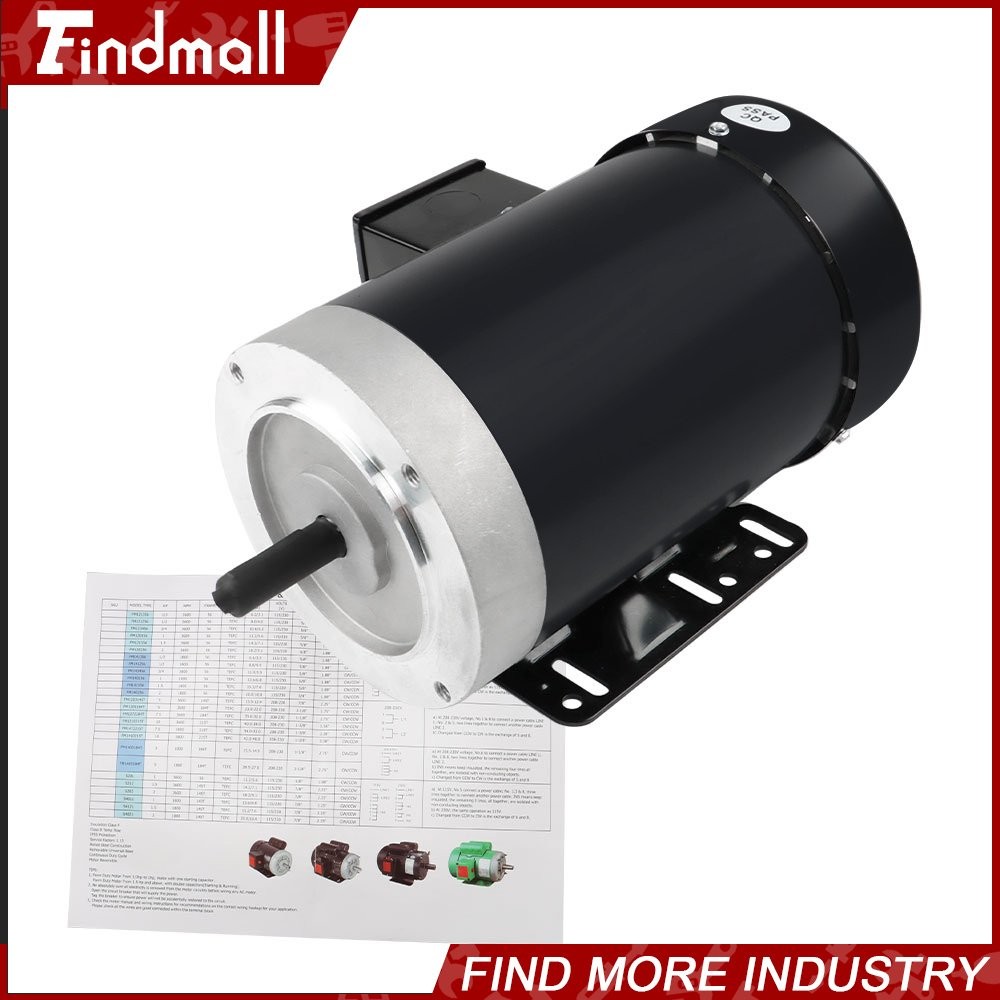 2 HP General Electric Motor 3 Phase 56C Frame 1800 RPM TEFC 230 / 460 Volt New