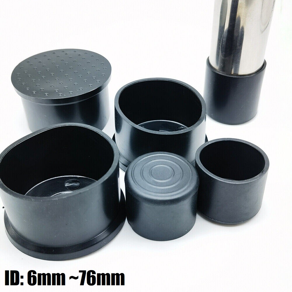 Round Rubber End Cap Black,Caps Tube Pipe, Rubber Blanking Stopper ID 6mm~76mm
