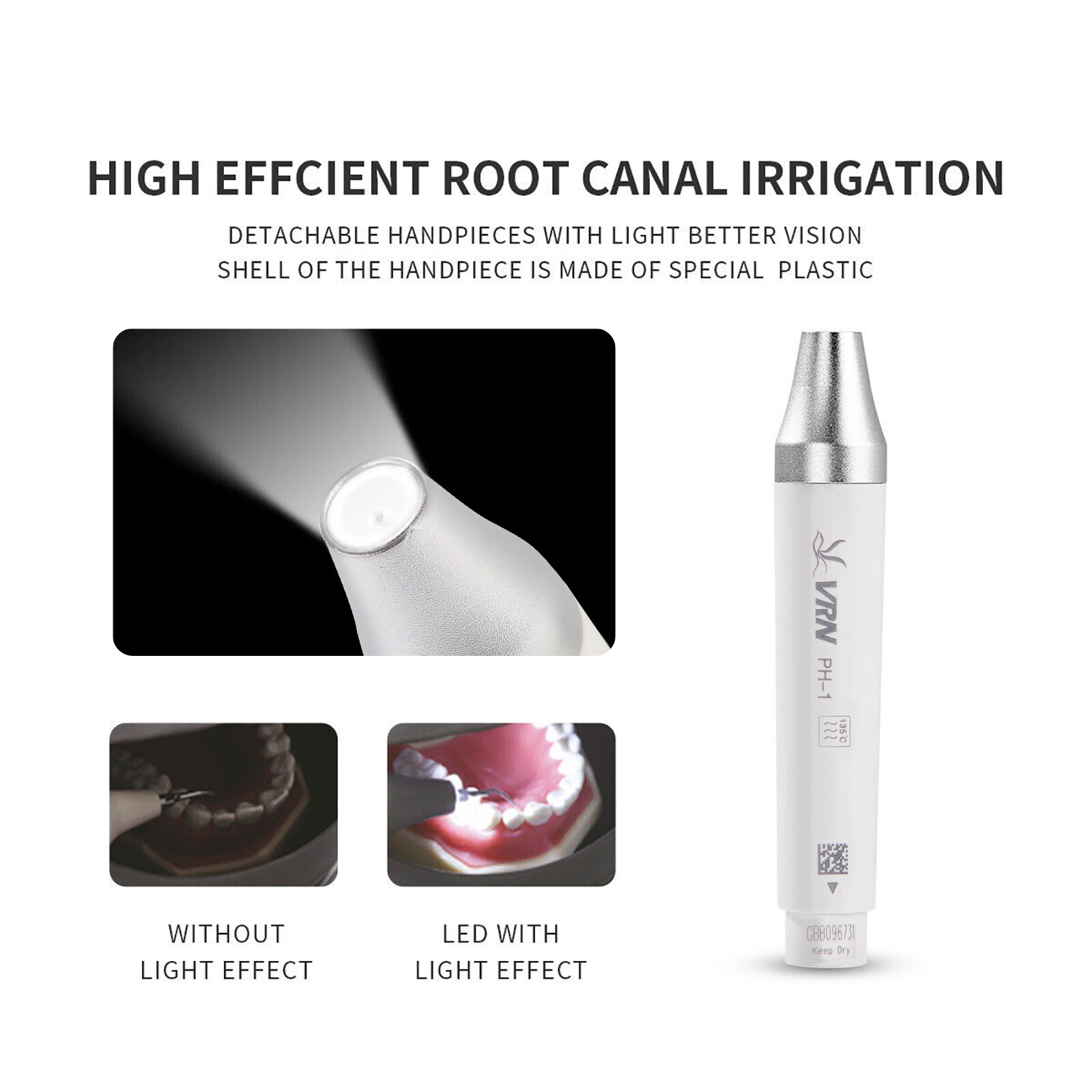 LED Dental Ultrasonic Piezo Scaler VRN /Wireless LCD Hygiene Prophy Handpiece OR