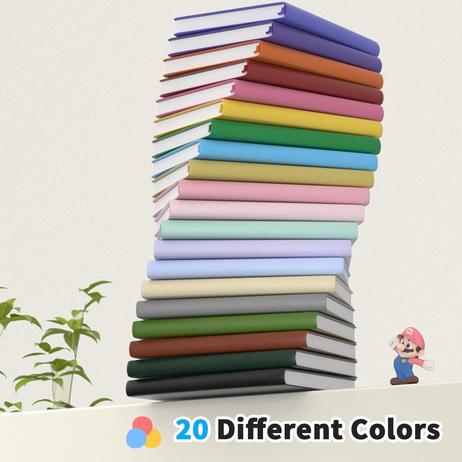Lined Journal Notebook, 2 Pack, 180 Pages, A5 Journals for Writing, 100 GSM Thic