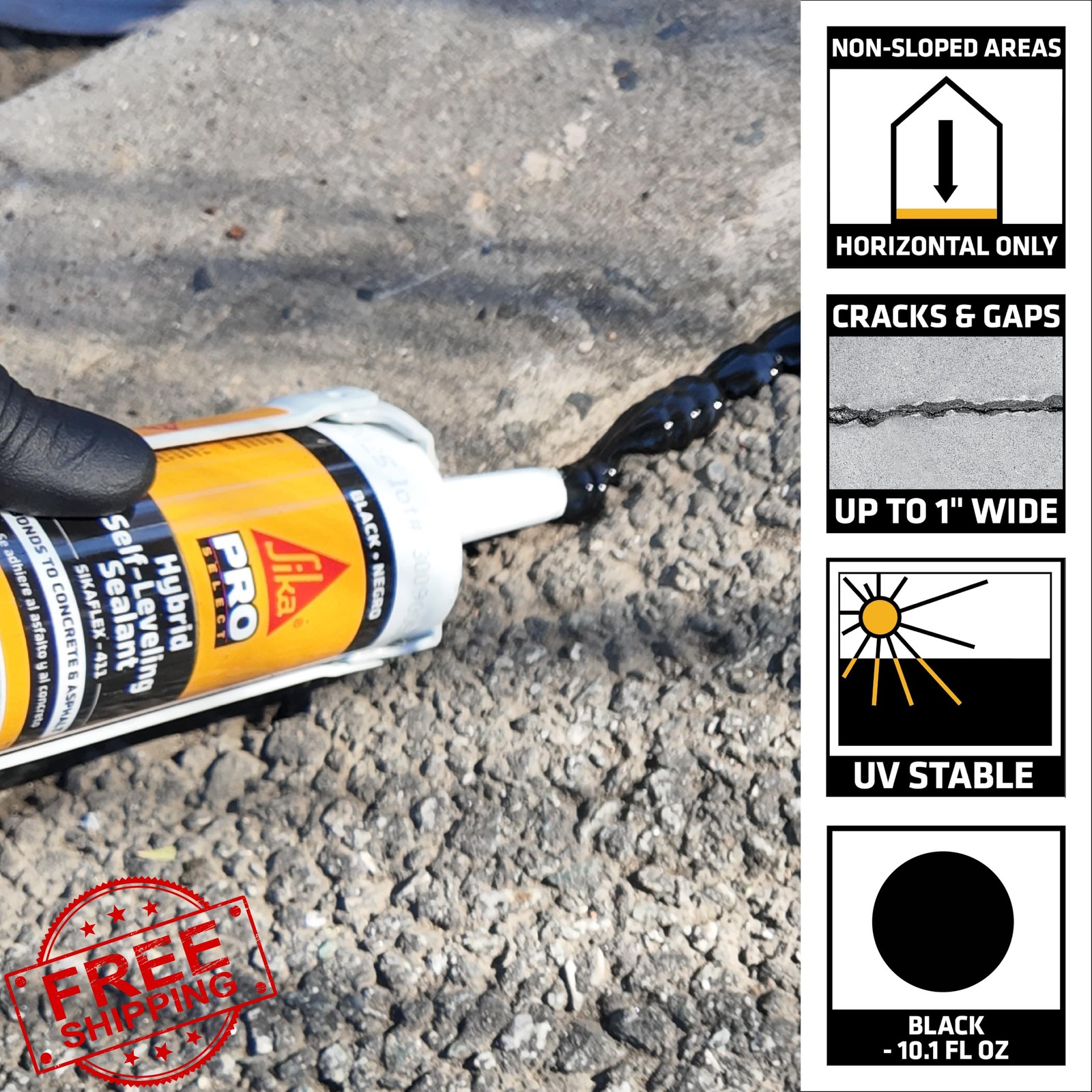 SIKA Sikaflex 411 Hybrid Sealant Black 10.1 oz Crack Filler