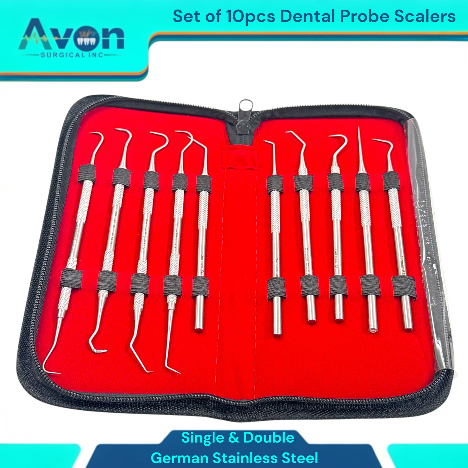 Single & Double Ended Scaler Picks – Precision Dental Hygiene Probes – 10 Pack