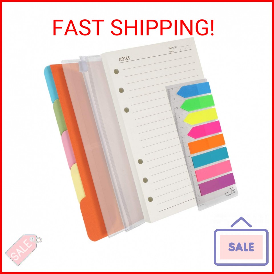A5 Refill Paper, 200 Lined Pages, 5 Tabs Binder Divider, 160 PCS Index Tabs with