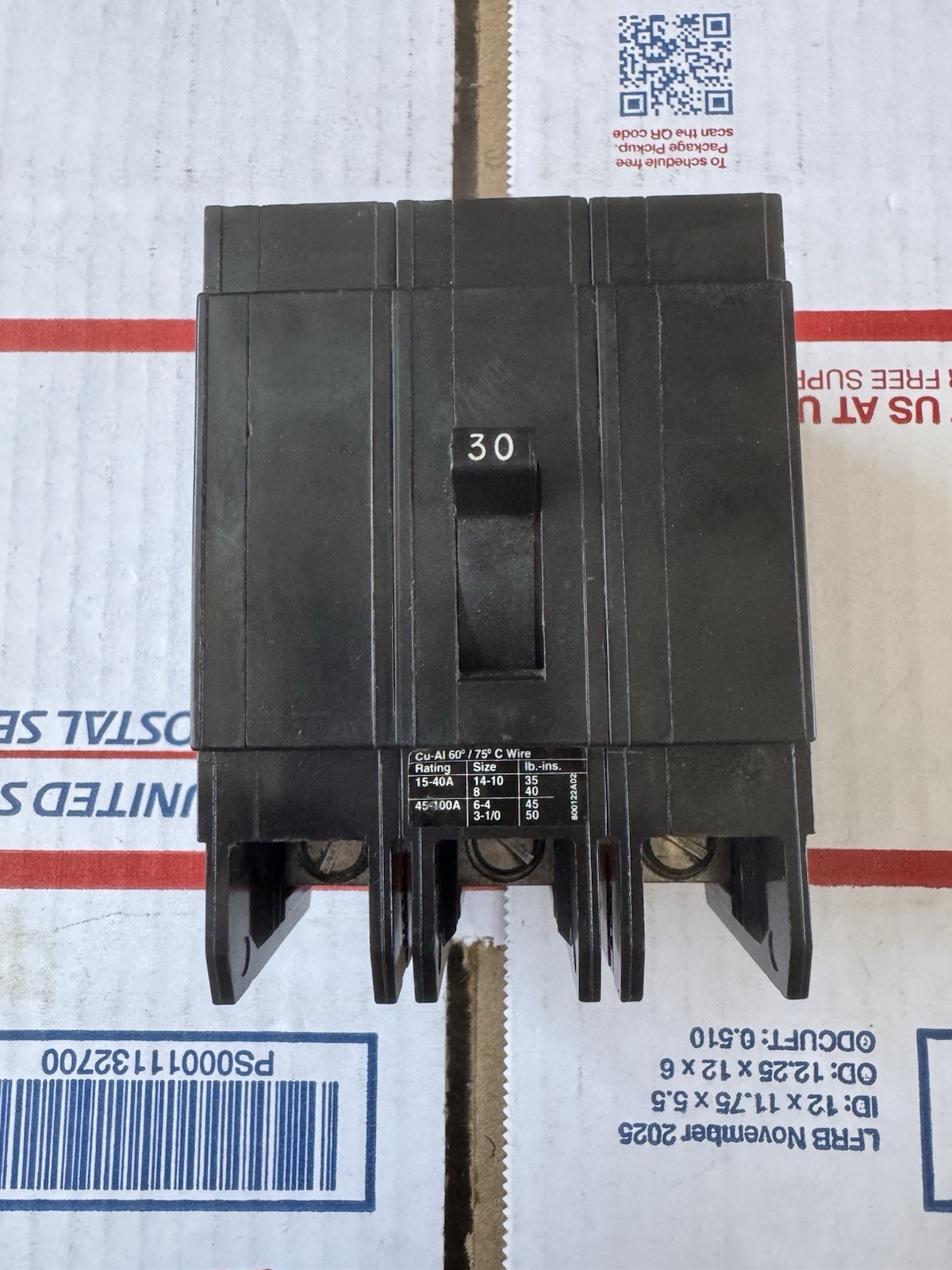 Siemens BQD330 30A 3 Pole Circuit Breaker 480Y/277V Bolt-On
