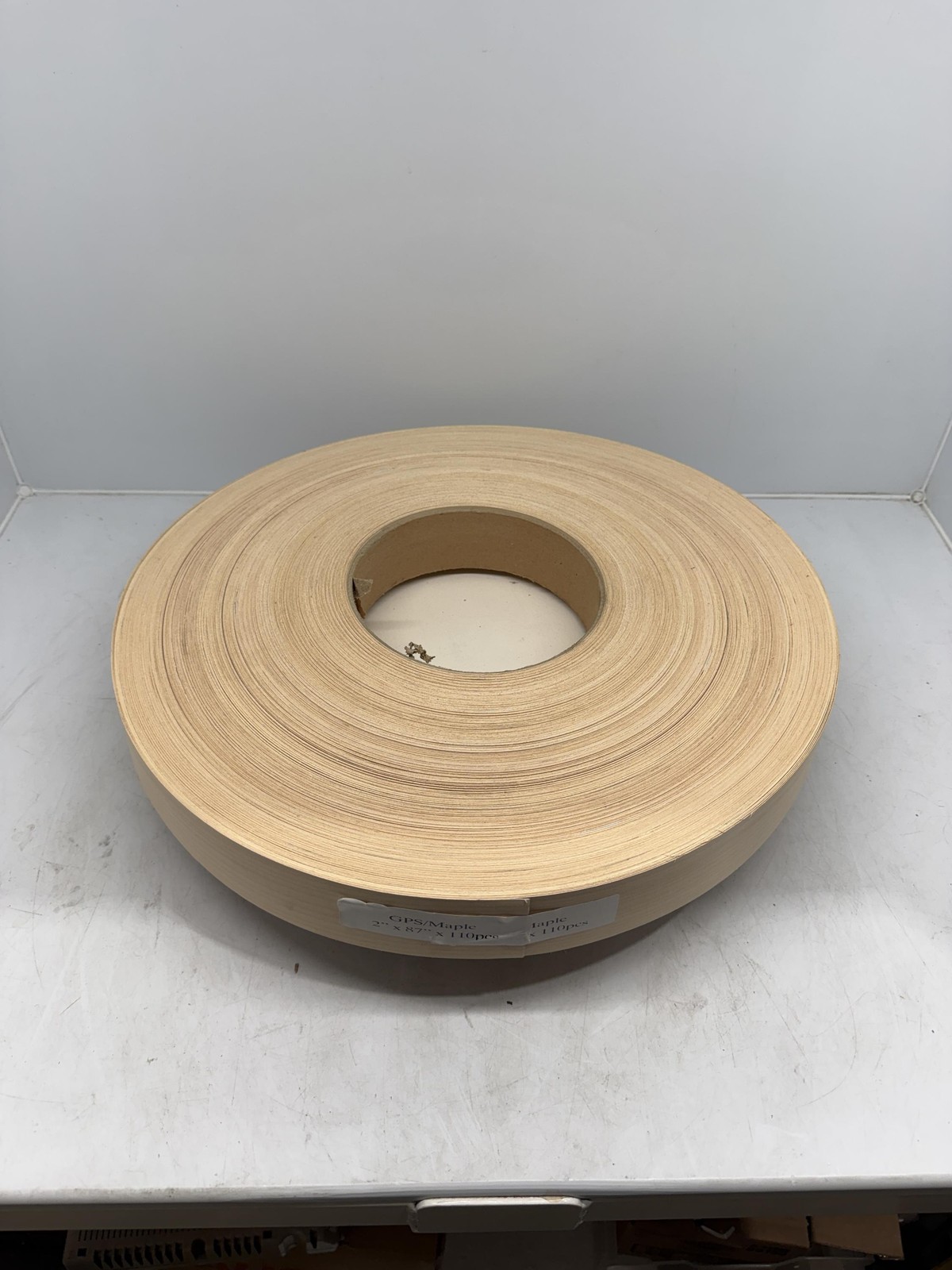 New Roll of GPS / Maple Veneer Edging 2″ x 87″ x 110 pcs 1/64″ thick .02″ & .5mm
