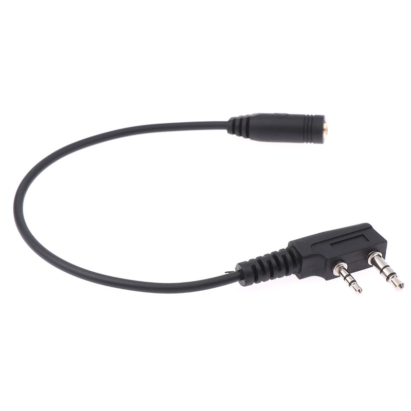2 Pin K1 To 3.5MM Female Audio Earphone Transfer Cable For TYT For UV5R 888S