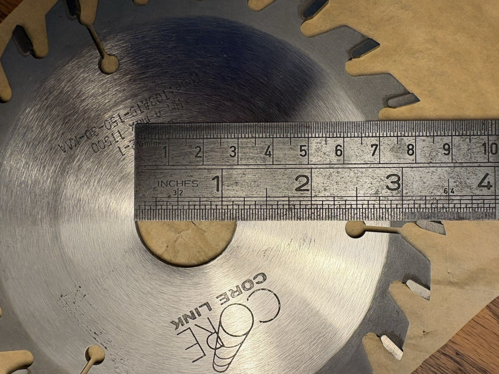 NIB CORE LINK 6″ Dia Saw Blade Type: 10BA19-150-30-KAA HM Max 11500