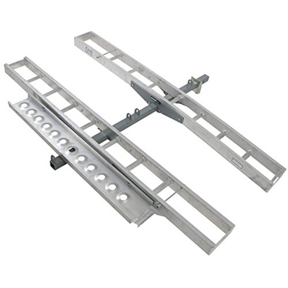 Double Motorcycle Dirt Bike Carrier 600lb Capacity Aluminum 75″ Track Length Ea