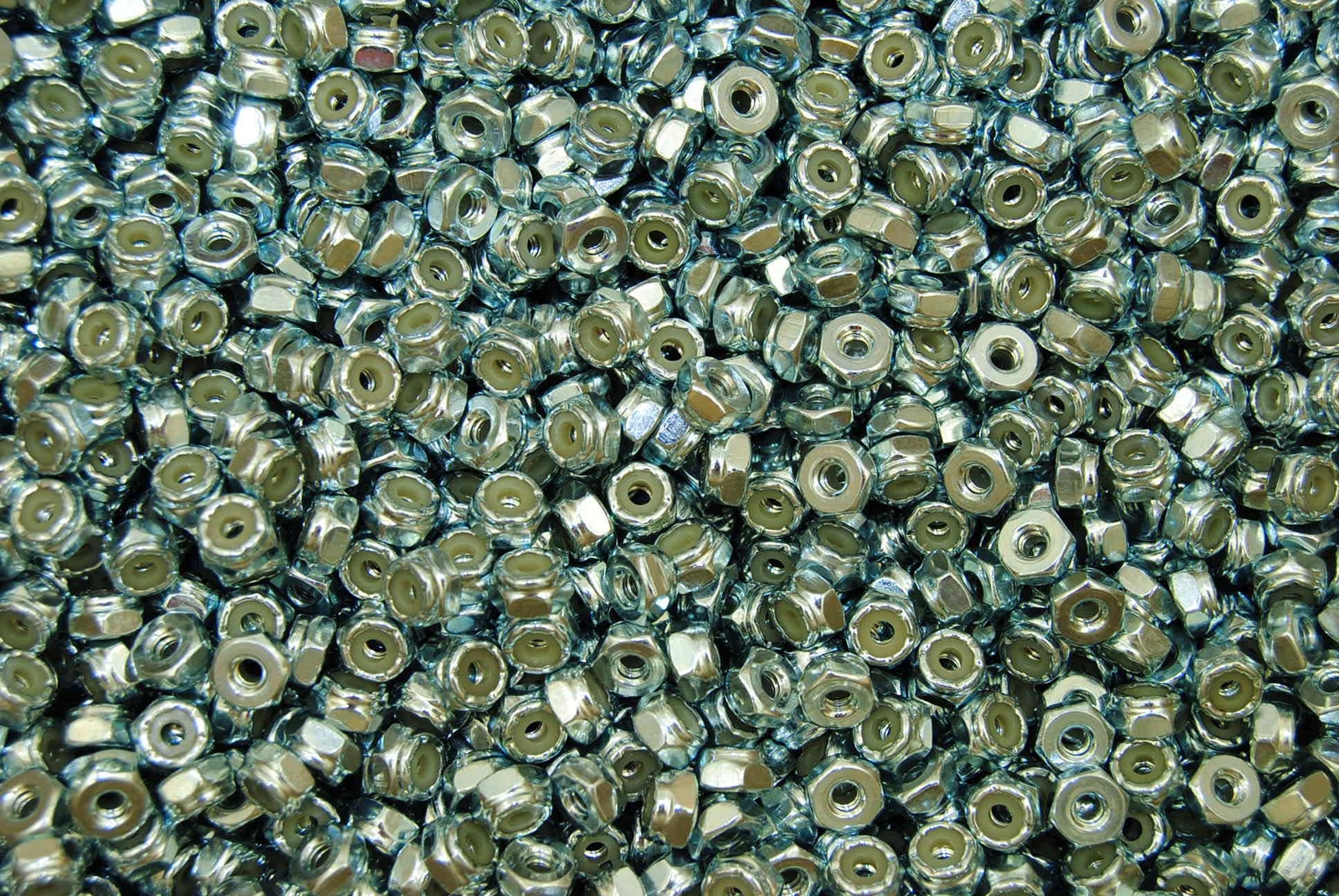 (1500) Nyloc #6 Hex Machine Nuts 6-32 Zinc Plated Nylock