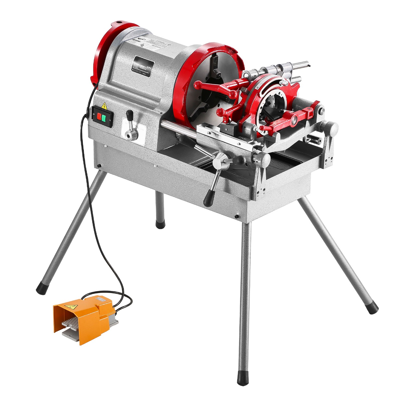 Electric Pipe Threader Machine 900W 2-Speed Threading Cutter for 1/2″ to 4″ Pipe