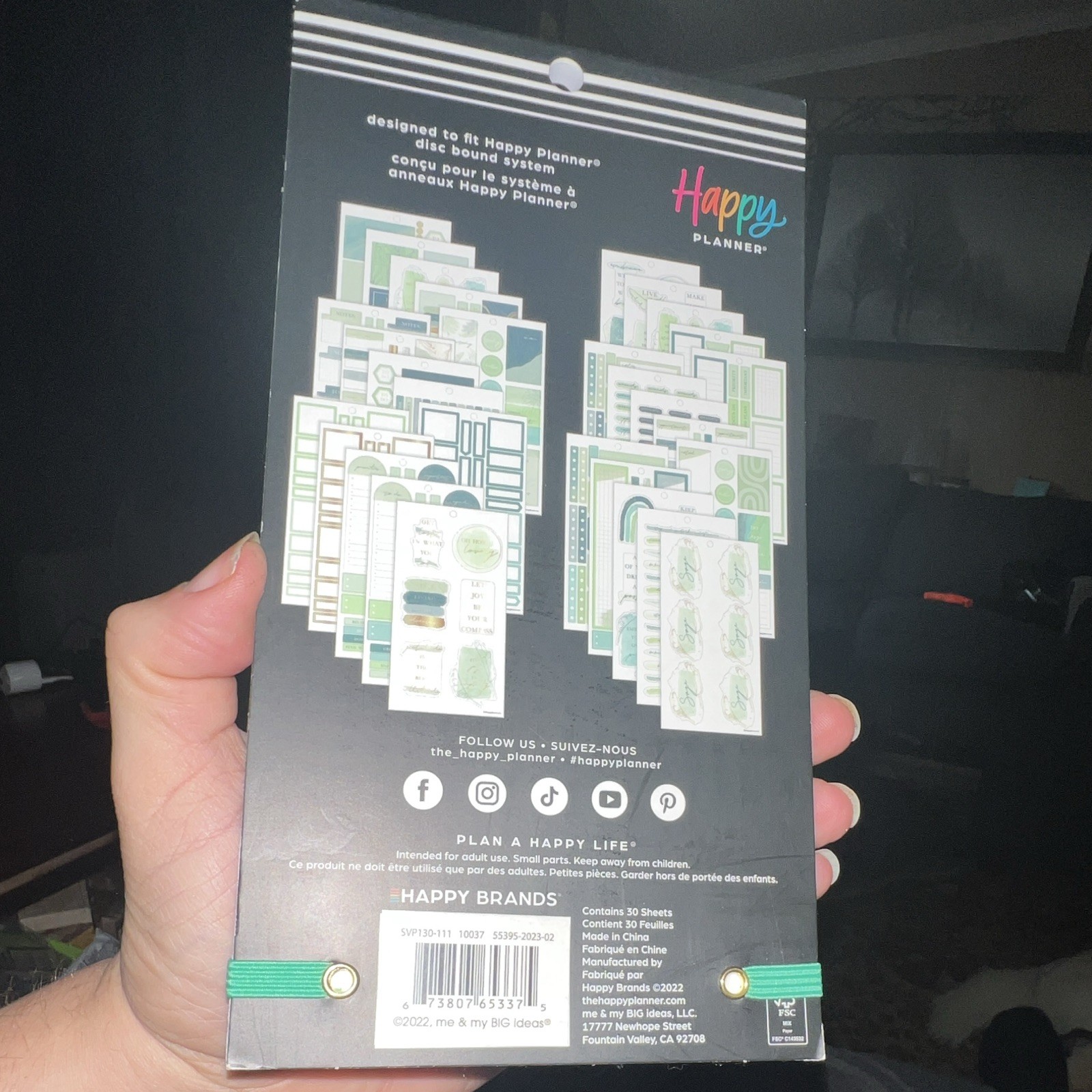 Happy Planner live well breathe BIG Sticker Book 30 Pages 610 Pieces NEW dream